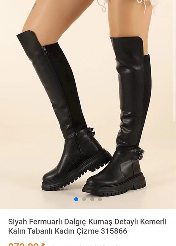 Diğer Siyah Deri Kadın Stiletto Topuklu Çizme