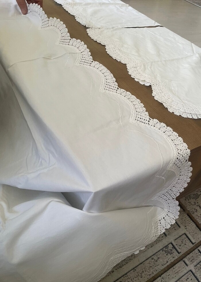 Dantel takım yatak örtüsü - Görsel 2