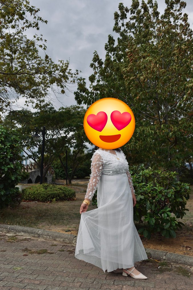 krep kumaş şahane tül ve kol detayı - Görsel 3