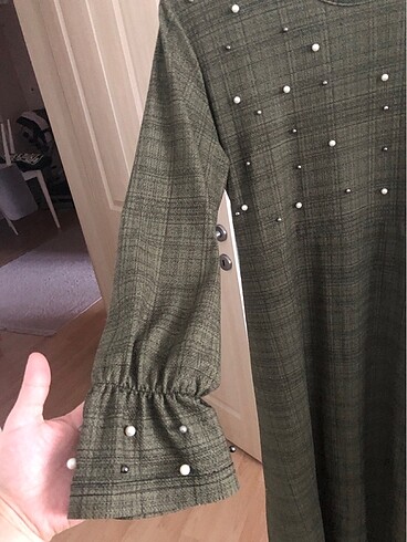 Uzun inci taşlı elbise - Görsel 2