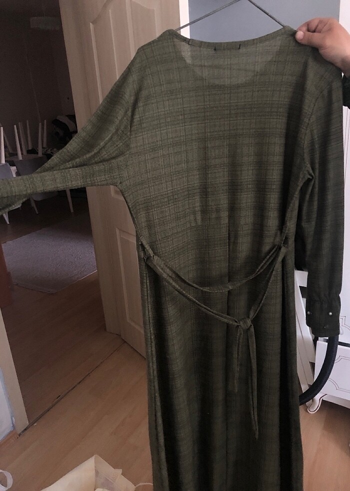 Uzun inci taşlı elbise - Görsel 3