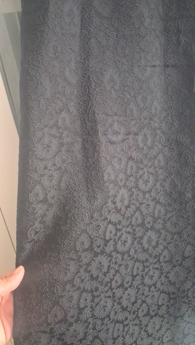 Siyah Drapeli Kolsuz Uzun Elbise - Görsel 2