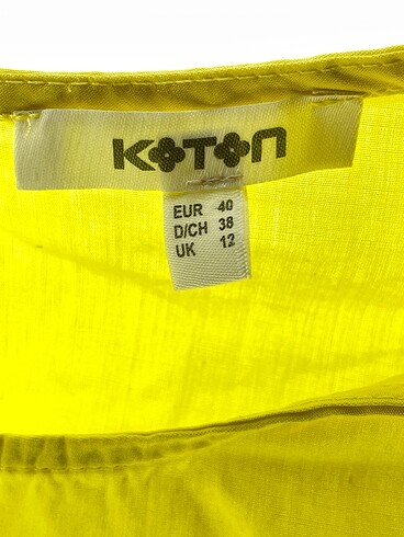 40 Beden sarı Renk Koton Bluz %70 İndirimli.