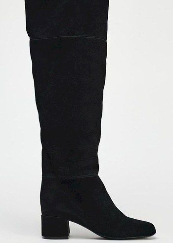 Siyah Süet Kadın Dizüstü Bot - Görsel 4