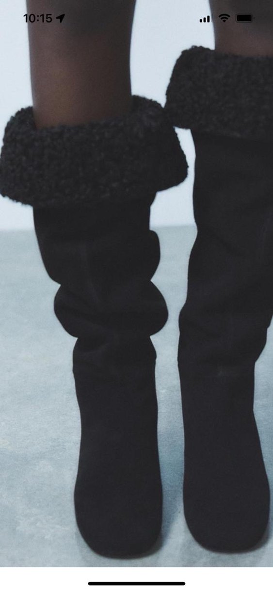 Siyah Süet Kadın Dizüstü Bot - Görsel 5