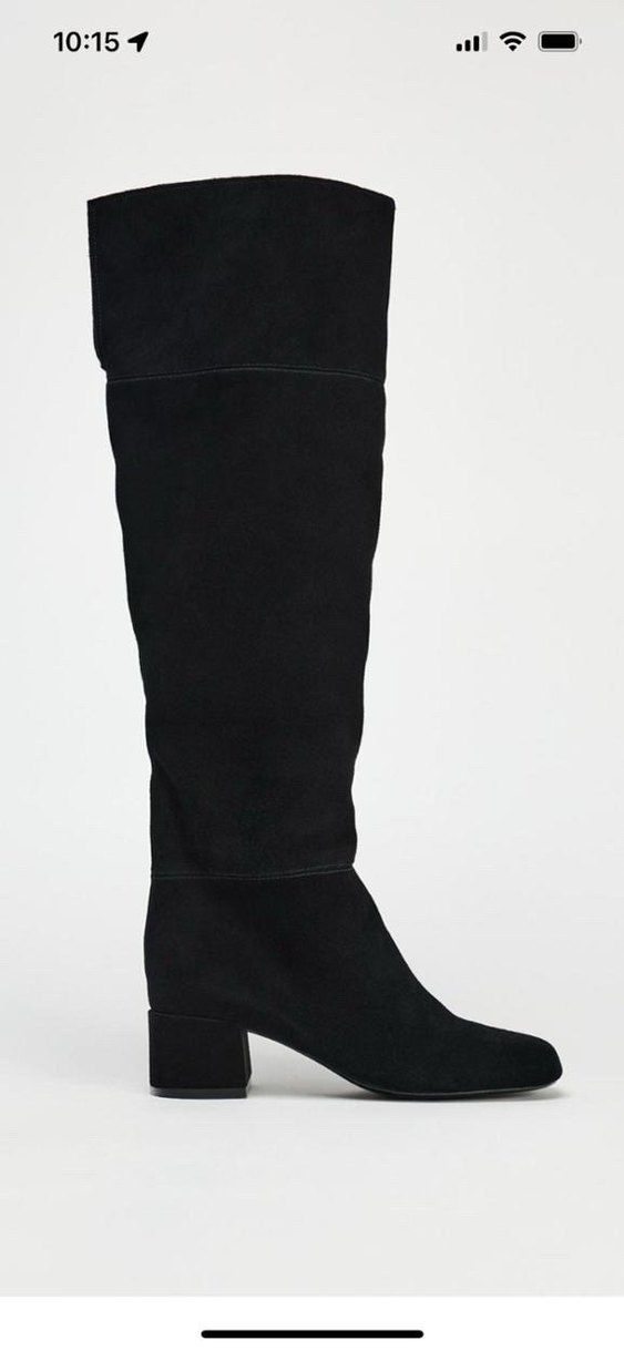 Siyah Süet Kadın Dizüstü Bot - Görsel 4