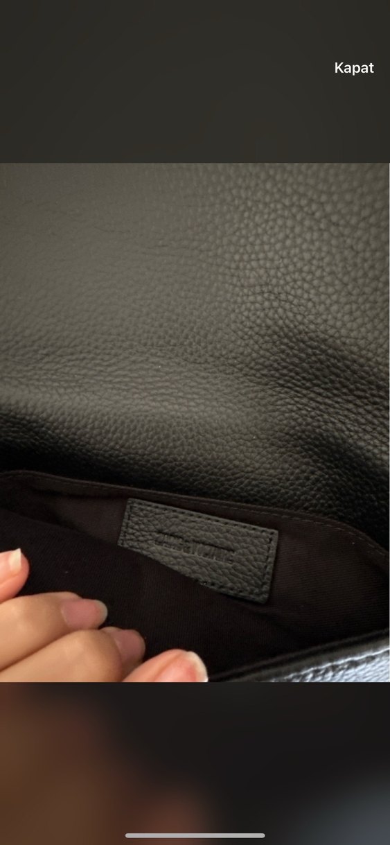 Deri Fermuarlı Biker Kadın Çapraz Çanta - Görsel 2