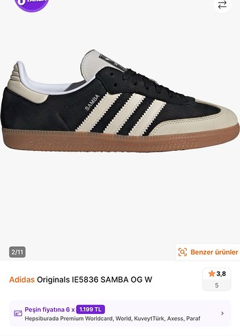 Adidas Originals Samba OG W Kadın Spor Ayakkabı - Görsel 2