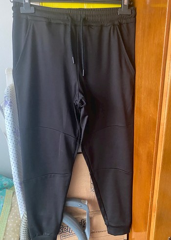 Siyah Bel Bantlı Erkek Spor Eşofman Altı - Görsel 2