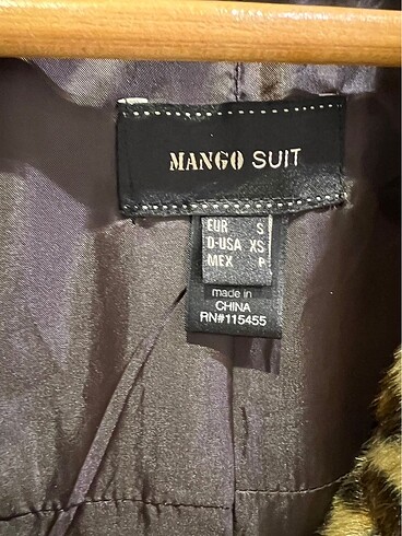 s Beden Mango leopar kürk kaban