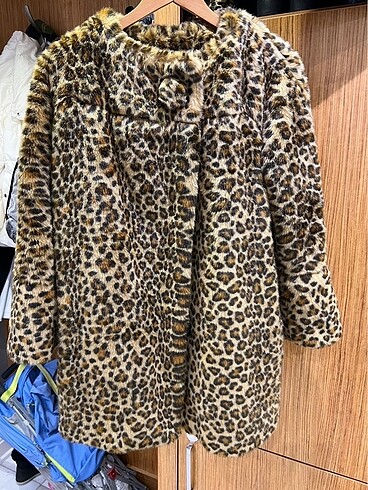 Mango leopar kürk kaban