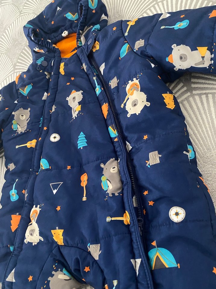 Kürk Detaylı Baskılı Erkek Bebek Astronot tulum - Görsel 3