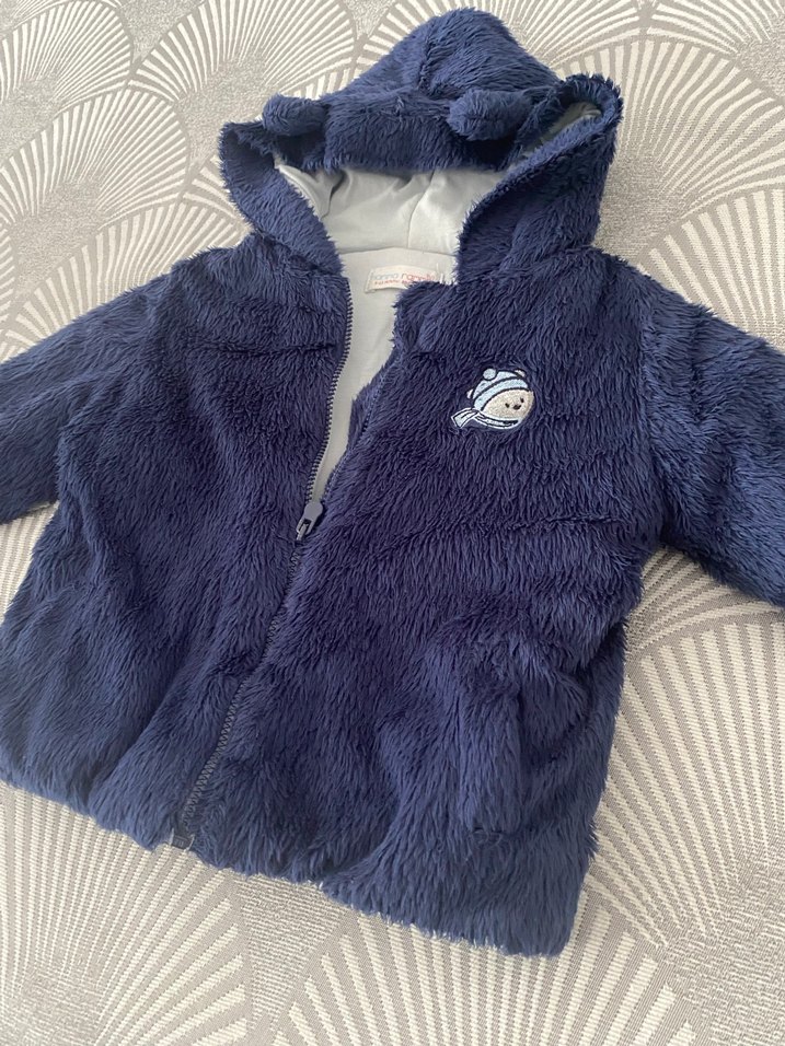 Erkek Çocuk Lacivert Kürk Detaylı Mont - Görsel 3