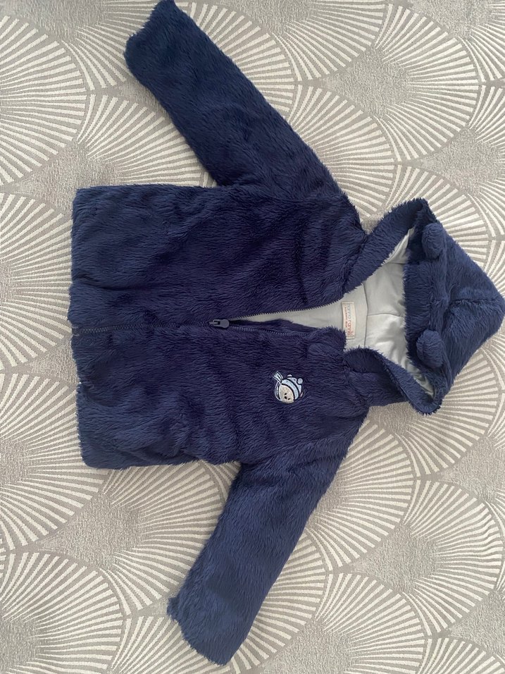 Erkek Çocuk Lacivert Kürk Detaylı Mont - Görsel 4