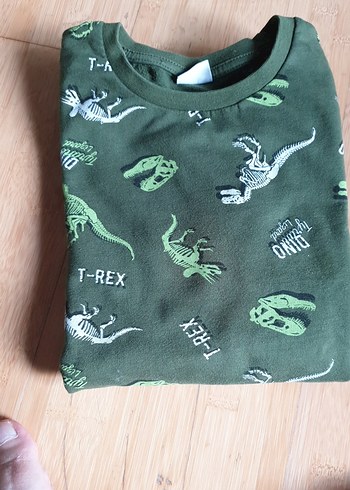 Koyu Yeşil Baskılı Erkek Çocuk Sweatshirt - Görsel 3