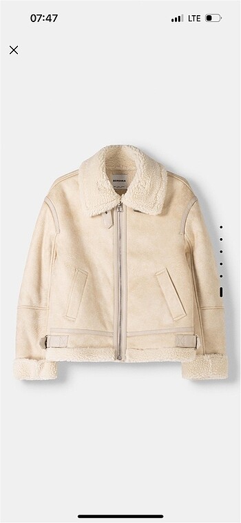 Bershka Krem Kürklü Ceket