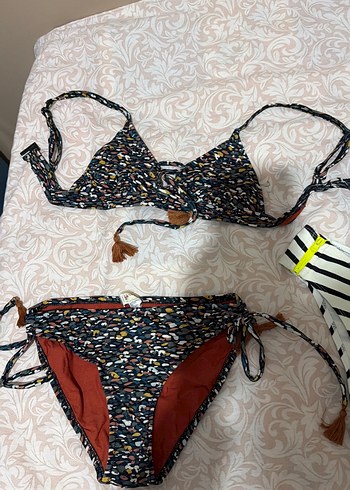 Bohem Desenli İpli Kadın Bikini Seti - Görsel 2