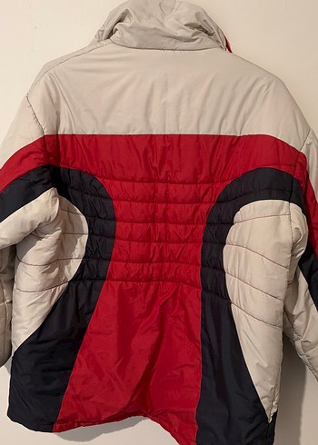 Erkek Kırmızı Gri Fermuarlı Spor Mont - Görsel 6