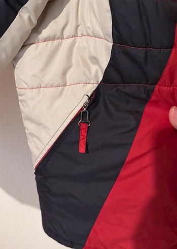 Erkek Kırmızı Gri Fermuarlı Spor Mont - Görsel 5