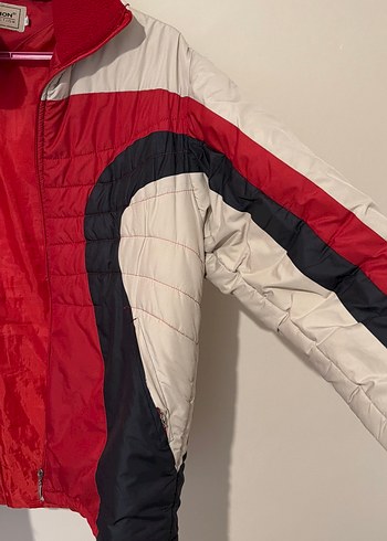 Erkek Kırmızı Gri Fermuarlı Spor Mont - Görsel 3