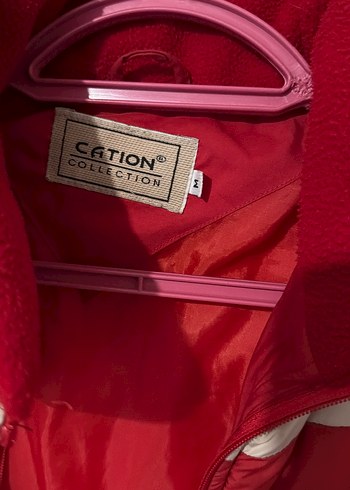 Erkek Kırmızı Gri Fermuarlı Spor Mont - Görsel 4