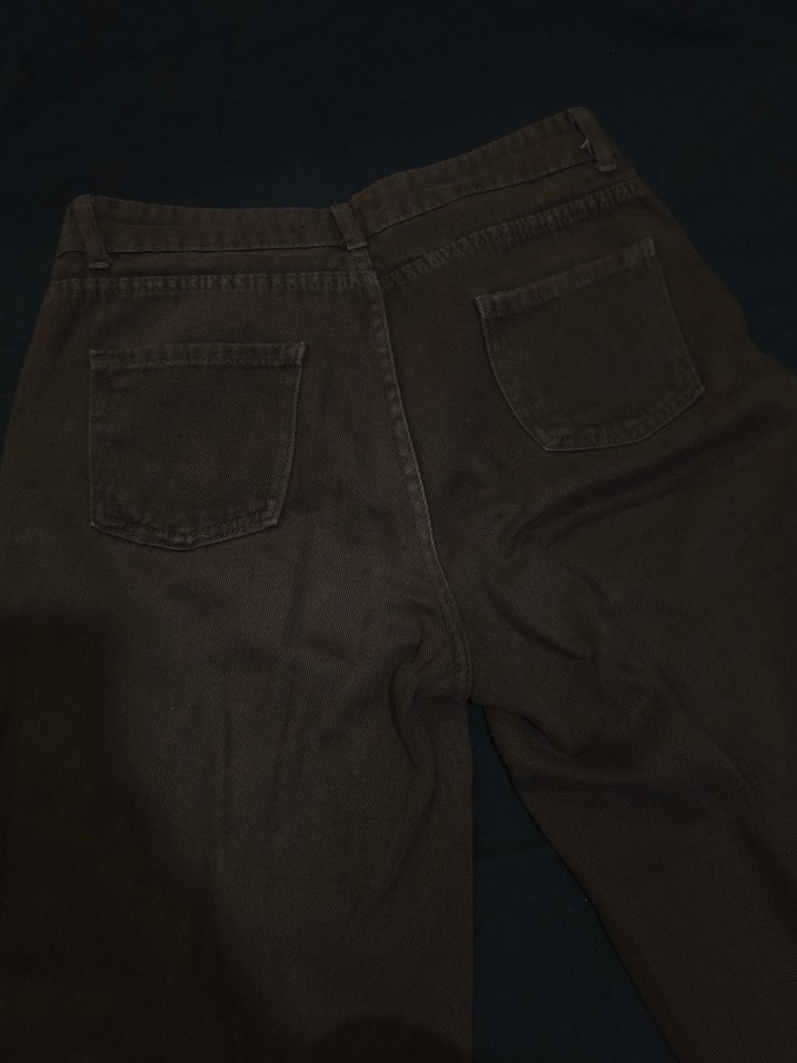 Kahverengi Kadın Kot Pantolon - Görsel 2