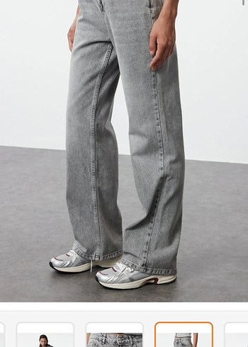 Gri Kadın Denim Pantolon - Görsel 6