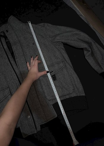 Düğmeli Gri Erkek Street Wear Kaban - Görsel 5