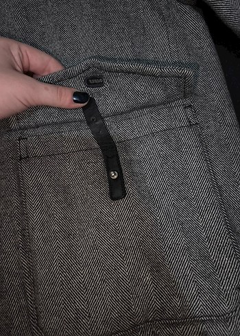 Düğmeli Gri Erkek Street Wear Kaban - Görsel 3