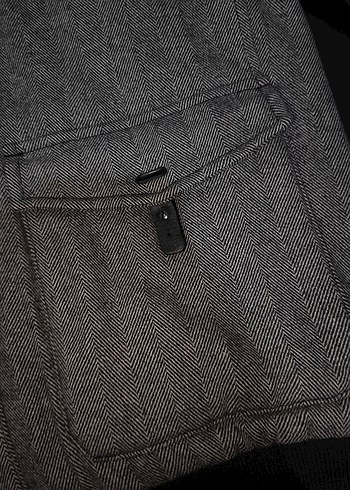 Düğmeli Gri Erkek Street Wear Kaban - Görsel 2