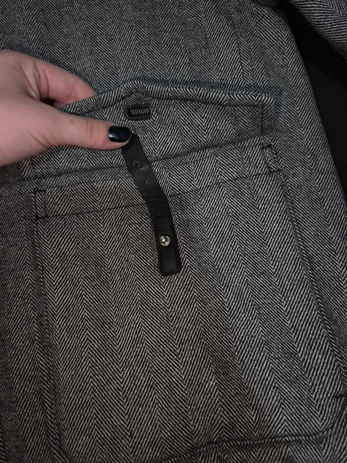 Düğmeli Gri Erkek Street Wear Kaban - Görsel 3