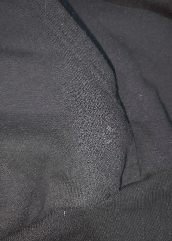 Kadın Siyah Kapüşonlu Biker Sweatshirt - Görsel 3