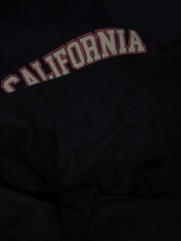 Kadın Siyah Kapüşonlu Biker Sweatshirt - Görsel 2