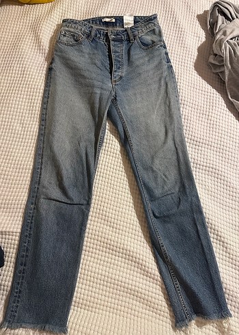 Gri Kadın Denim Pantolon Normal Kesim