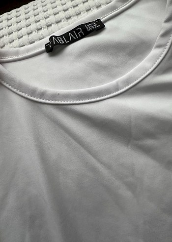 Kadın Beyaz Kısa Kollu Crop Top - Görsel 3