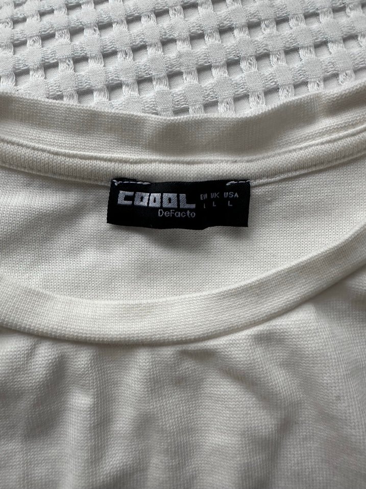 Kadın Beyaz Uzun Kollu Crop Top - Görsel 3