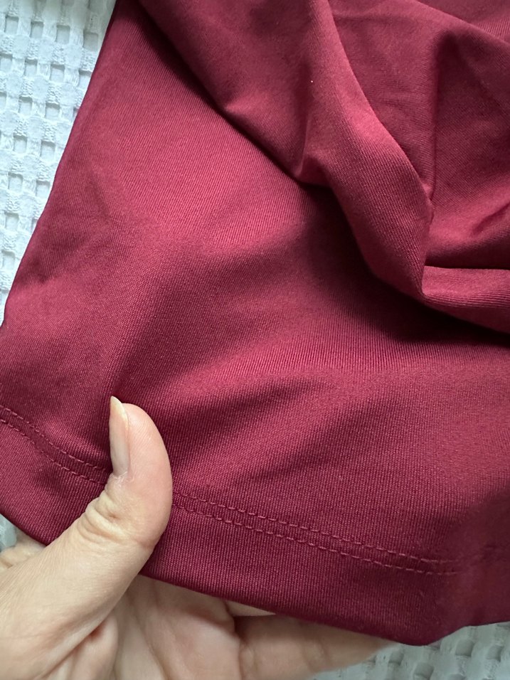 Bordo Uzun Kollu Hamile Tişörtü - Görsel 2