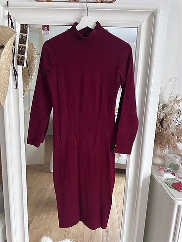 Bordo elbise