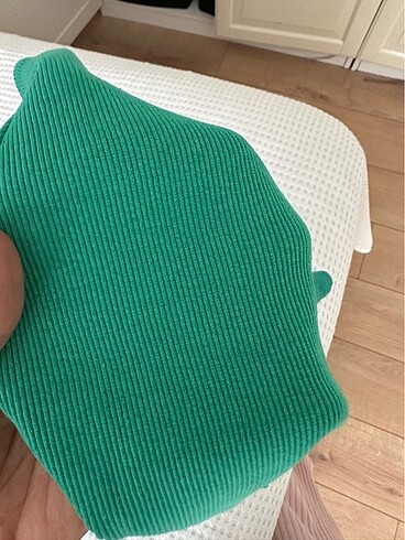 m Beden turkuaz Renk Crop bluz