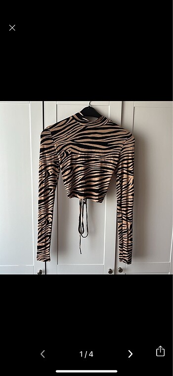 Zebra desen crop top