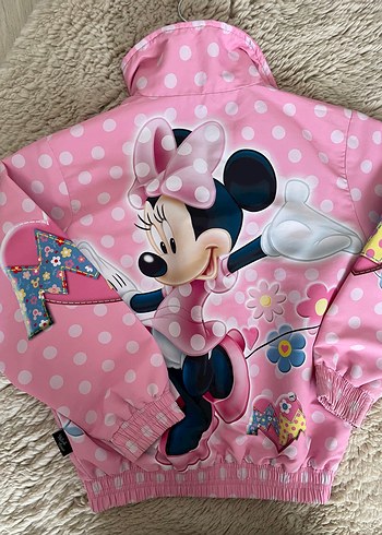 Kız Çocuk Pembe Baskılı Yağmurluk - Görsel 2