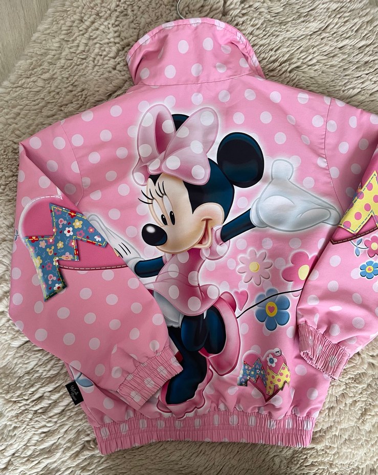 Kız Çocuk Pembe Baskılı Yağmurluk - Görsel 2