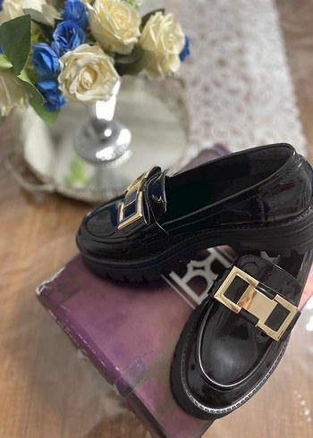 Klasik Tokalı Kadın Loafer Ayakkabı - Görsel 4