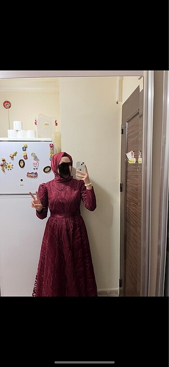 Çalıkuşu Bordo Abiye