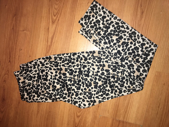 Leopar desenli tayt 