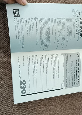 Beden Die Horen 239 Sayı Edebiyat Dergisi