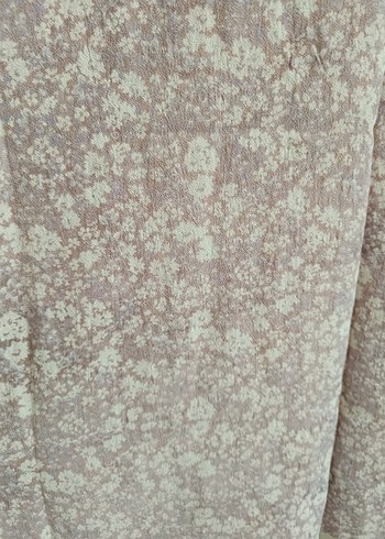 Lila Çiçekli Cepli Mini Elbise - Görsel 8