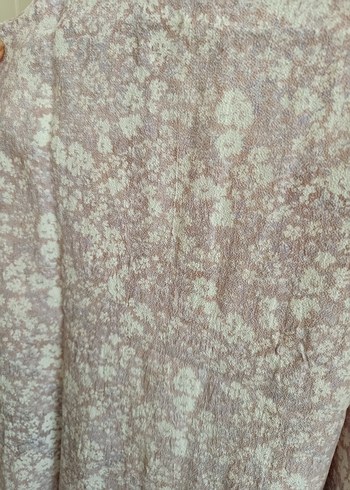 Lila Çiçekli Cepli Mini Elbise - Görsel 7