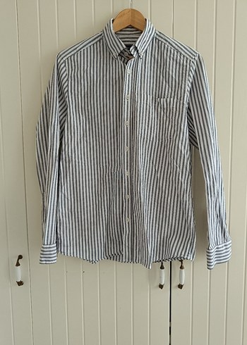 Lcw Çizgili Keten Erkek Gömlek - Görsel 5