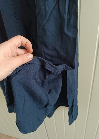 Lacivert Uzun Yazlık Elbise - Görsel 7